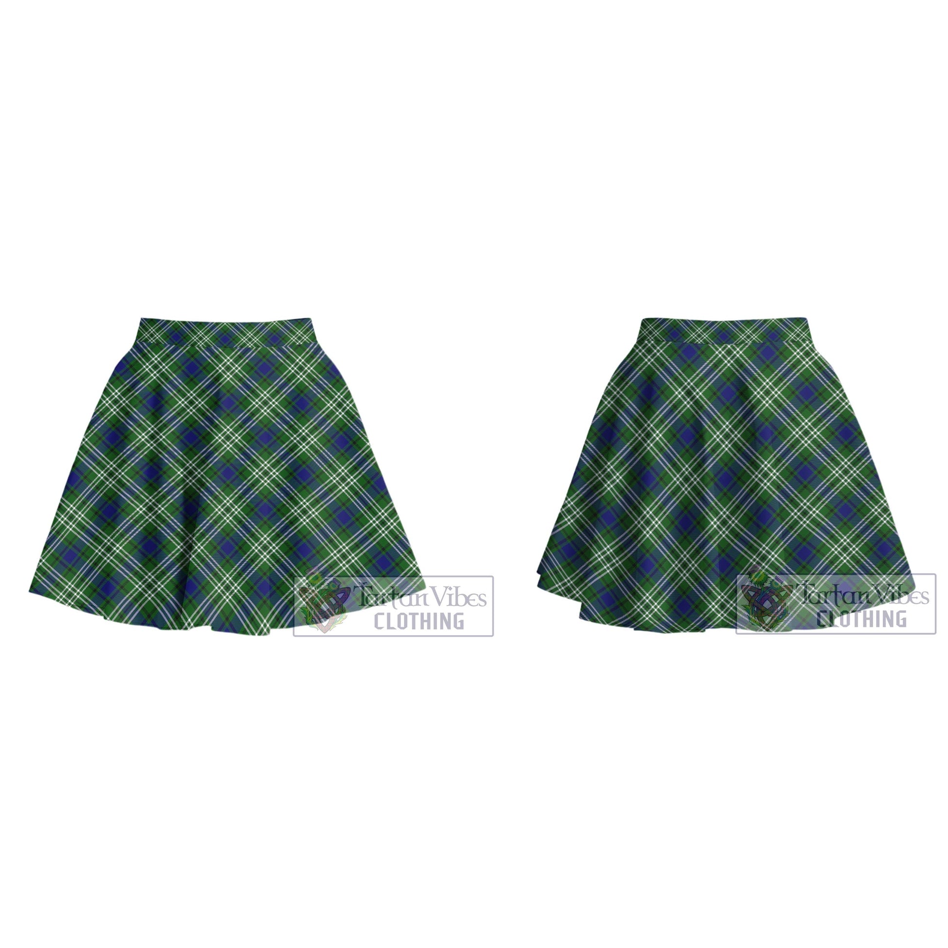 Mow Tartan Women's Plated Mini Skirt Cross Style - Tartan Vibes Clothing