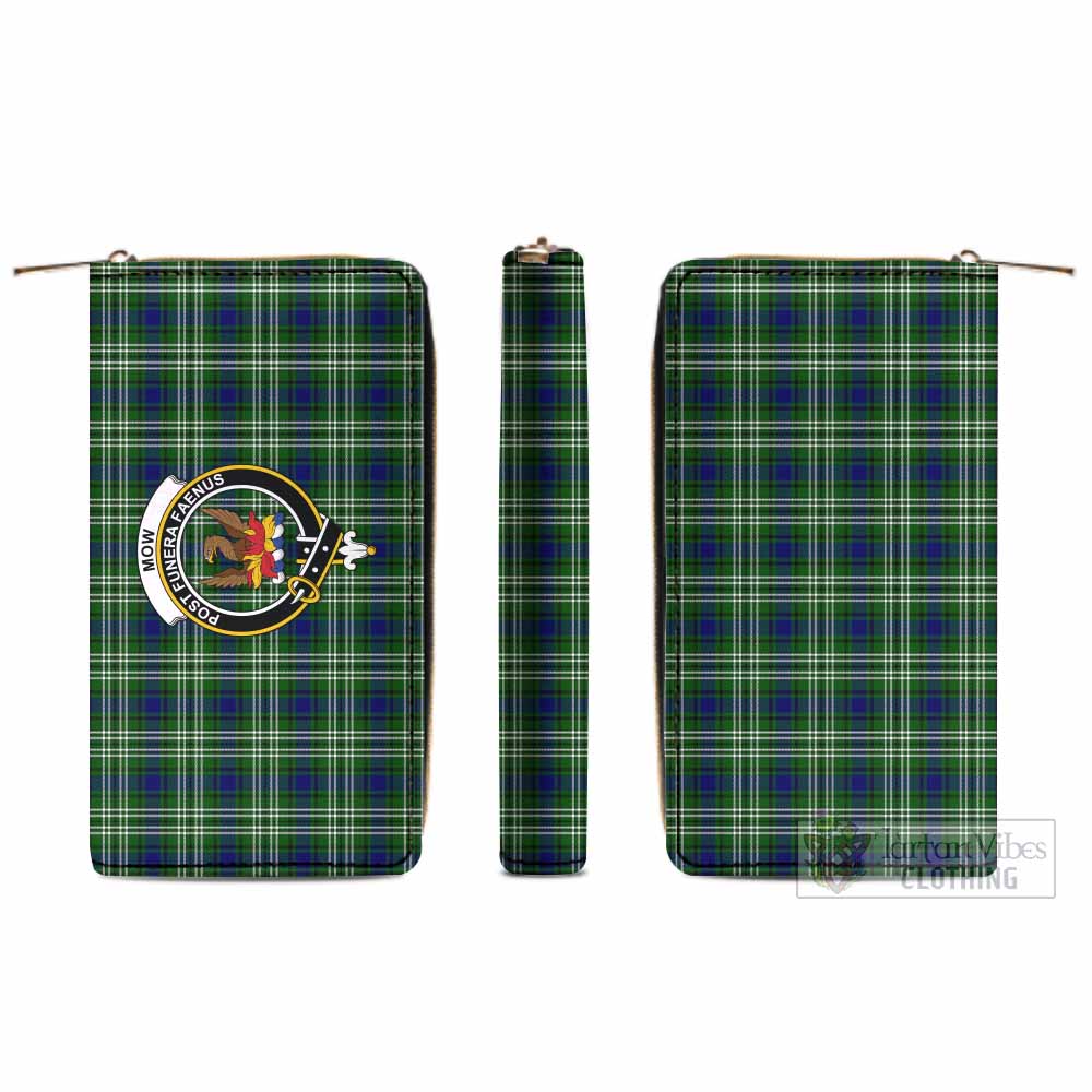 Mow Tartan Women's Leather Wallet with Family Crest - Tartan Vibes Clothing