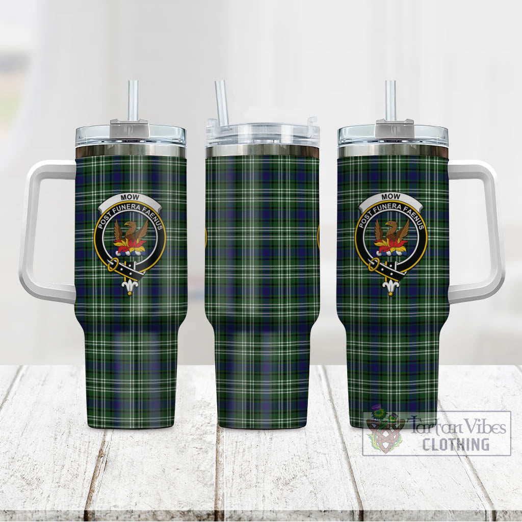 Mow Tartan Tumbler with Handle with Family Crest - Tartan Vibes Clothing