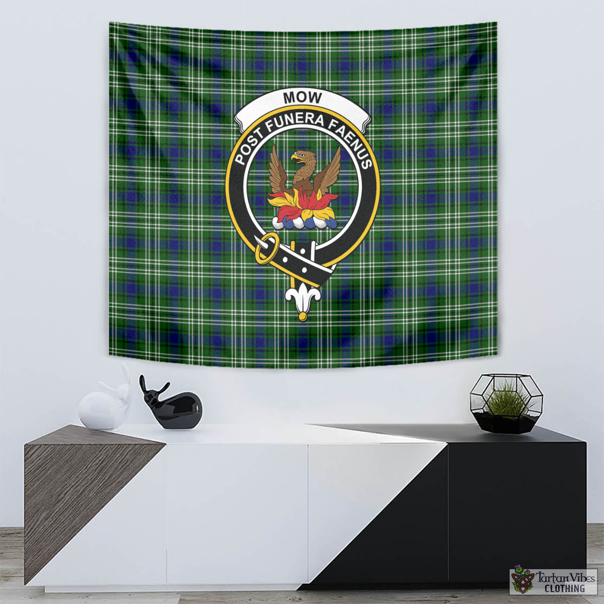 Mow Tartan Tapestry Wall Hanging and Home Decor for Room with Family Crest - Tartan Vibes Clothing