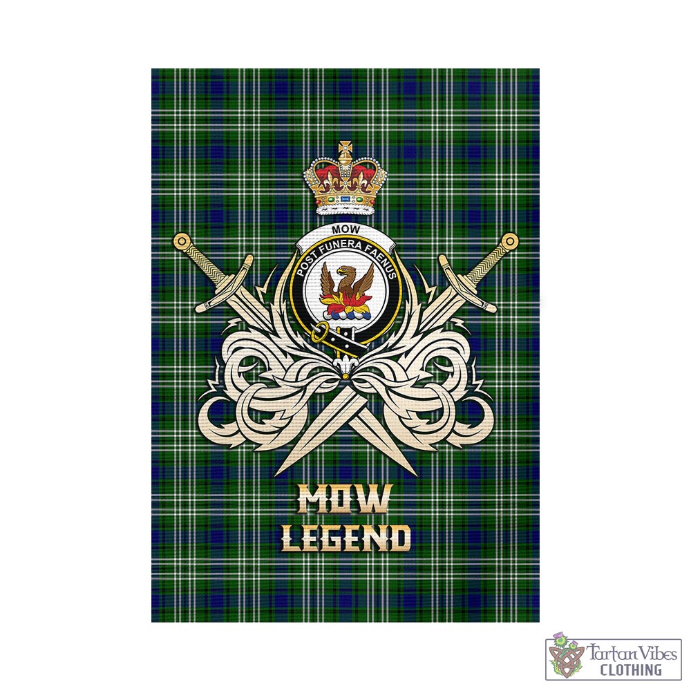 Tartan Vibes Clothing Mow Tartan Flag with Clan Crest and the Golden Sword of Courageous Legacy