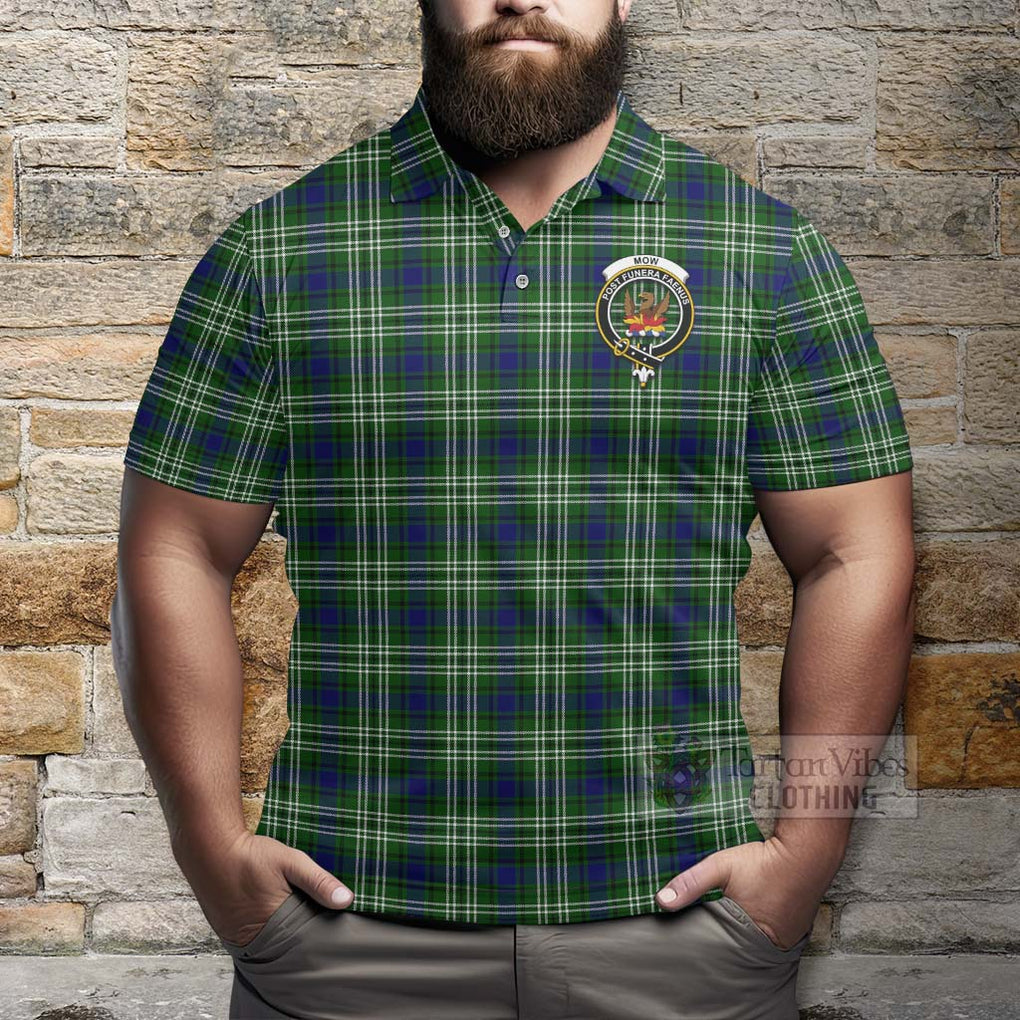 Mow Tartan Polo Shirt with Family Crest Celtic Skull Style - Tartan Vibes Clothing