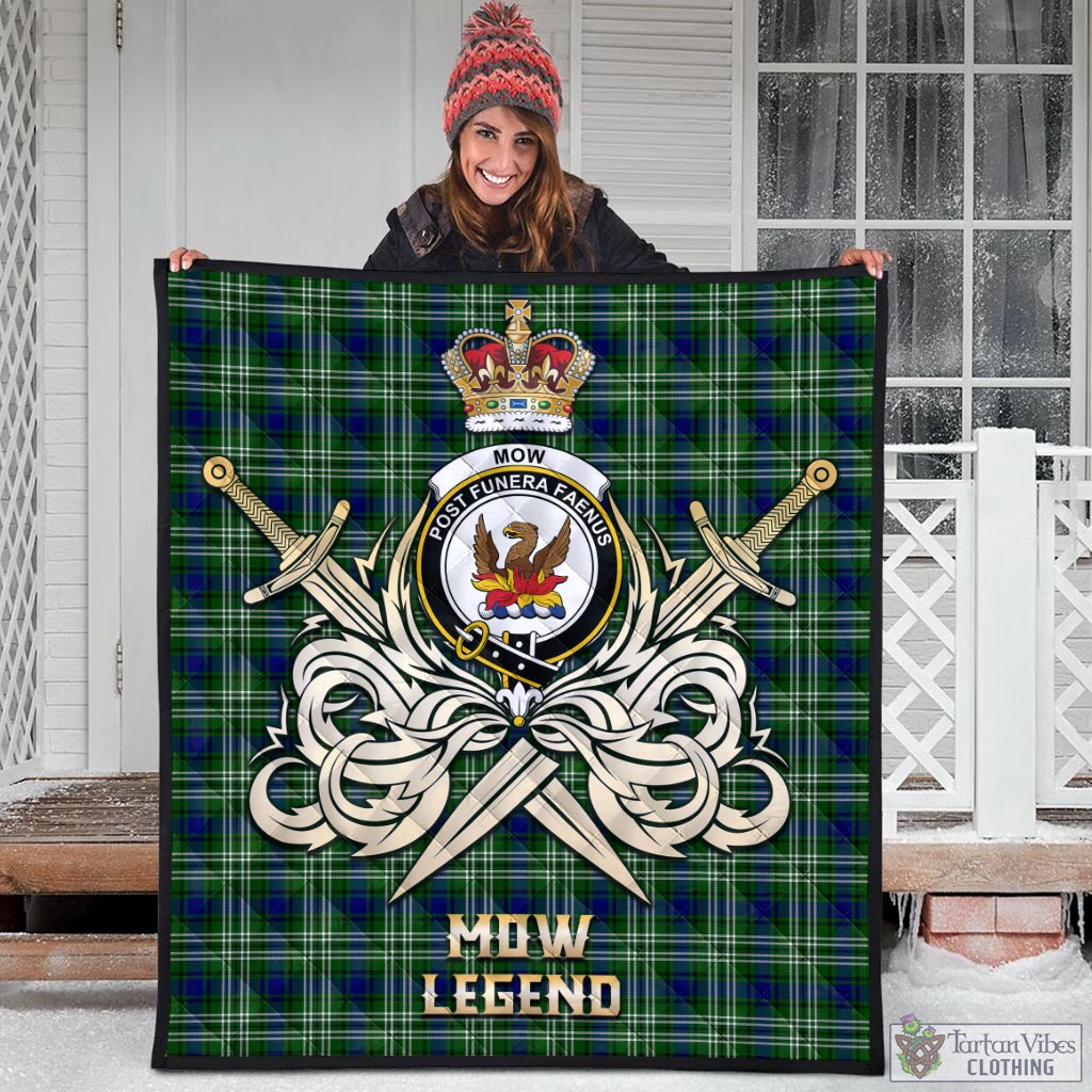Tartan Vibes Clothing Mow Tartan Quilt with Clan Crest and the Golden Sword of Courageous Legacy