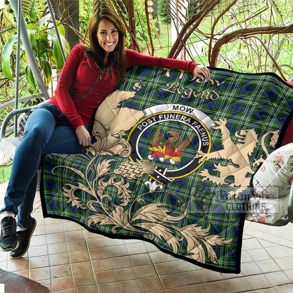 Tartan Vibes Clothing Mow Tartan Quilt with Family Crest and Scottish Symbol Style