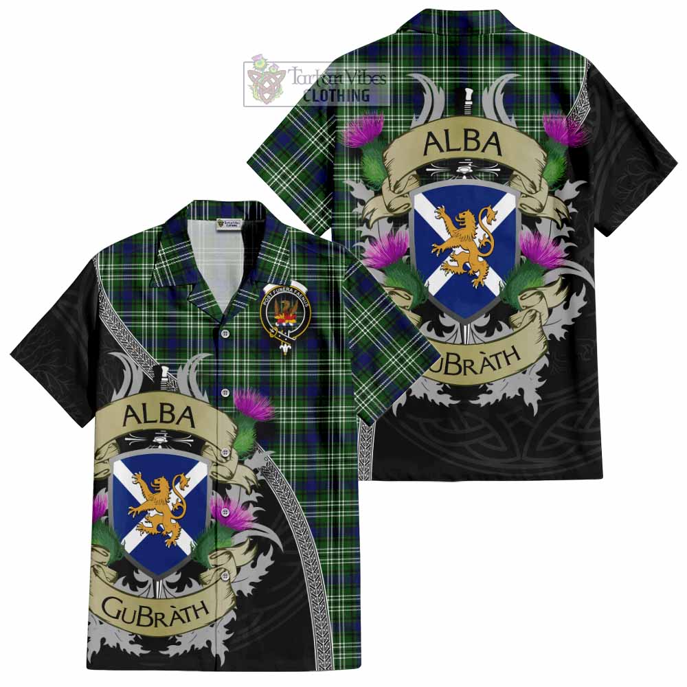 Mow Tartan Family Crest Hawaiian Shirt Lion Rampant Royal Thistle Shield Celtic Inspired - Tartan Vibes Clothing