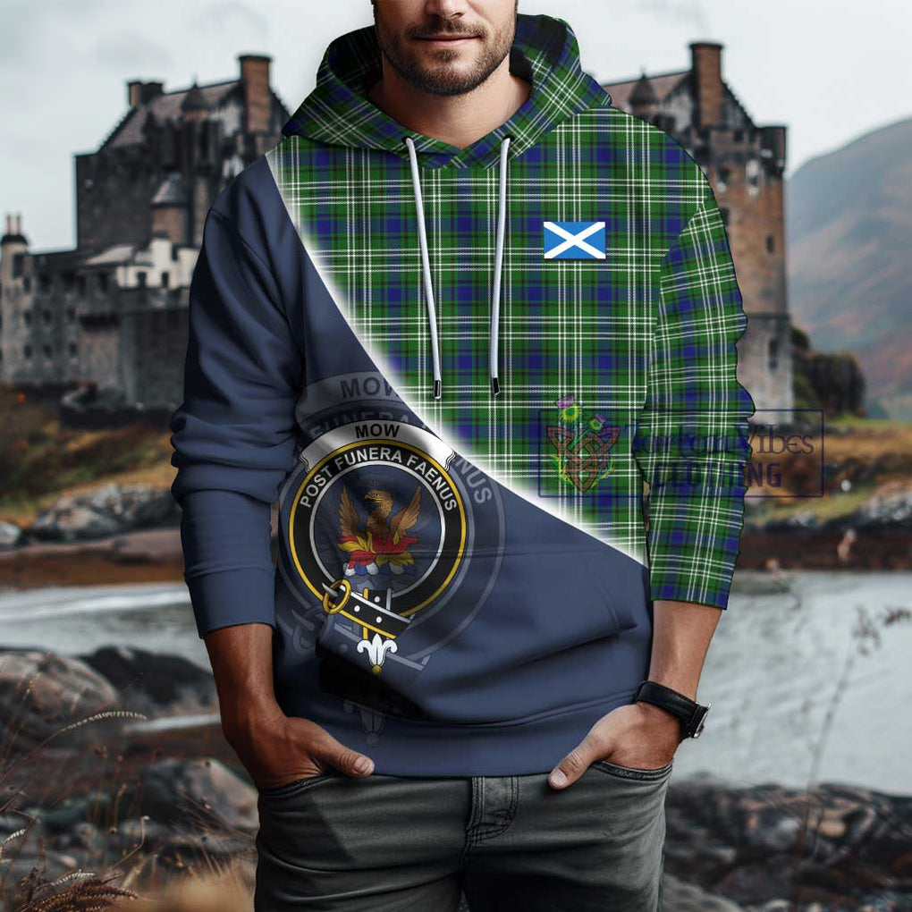 Mow Tartan Hoodie with Personalised National Flag and Family Crest Half Style - Tartan Vibes Clothing