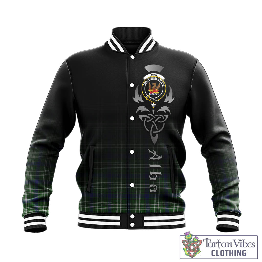 Mow Tartan Baseball Jacket Featuring Alba Gu Brath Family Crest Celtic Inspired - Tartan Vibes Clothing