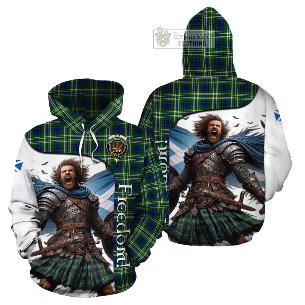 Tartan Vibes Clothing Mow Crest Tartan Cotton Hoodie Inspired by the Freedom of Scottish Warrior