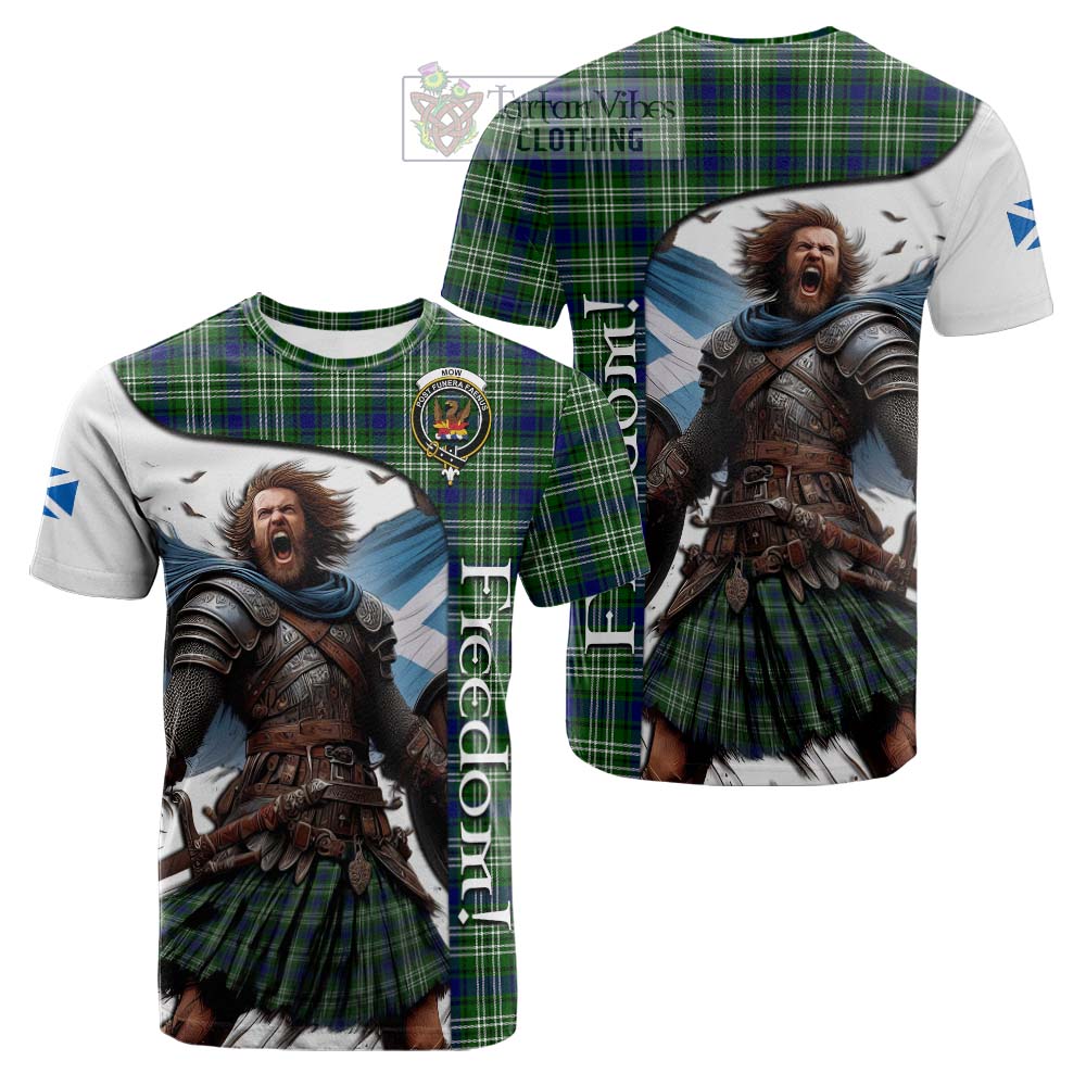 Tartan Vibes Clothing Mow Crest Tartan Cotton T-shirt Inspired by the Freedom of Scottish Warrior