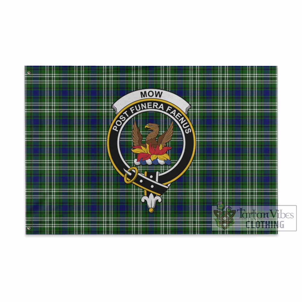 Tartan Vibes Clothing Mow Tartan House Flag with Family Crest