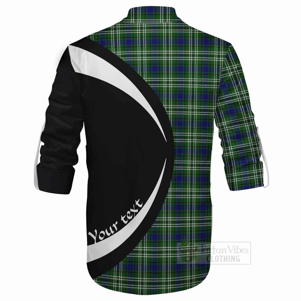 Mow Tartan Ghillie Kilt Shirt with Family Crest Circle Style - Tartan Vibes Clothing