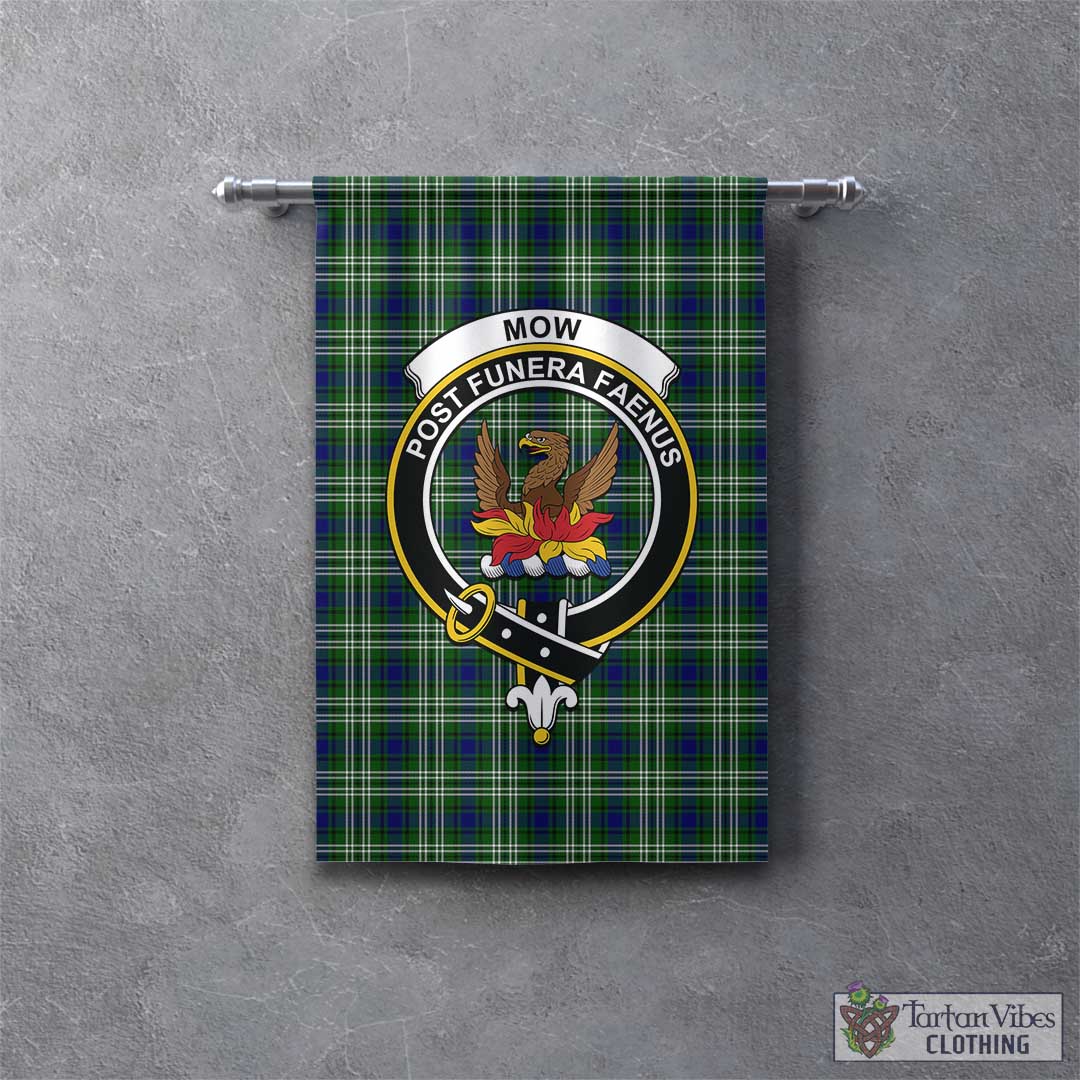 Mow Tartan Gonfalon, Tartan Banner with Family Crest - Tartan Vibes Clothing
