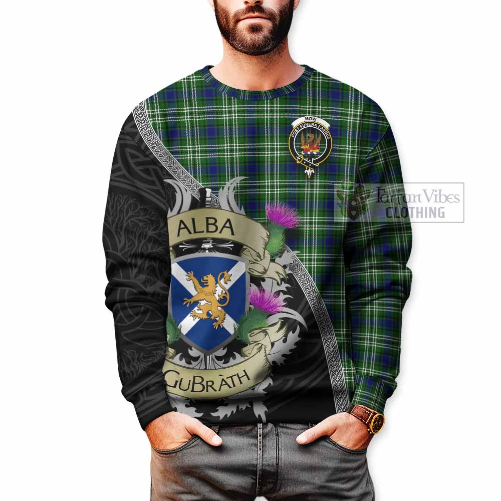 Mow Tartan Family Crest Sweatshirt Lion Rampant Royal Thistle Shield Celtic Inspired - Tartan Vibes Clothing