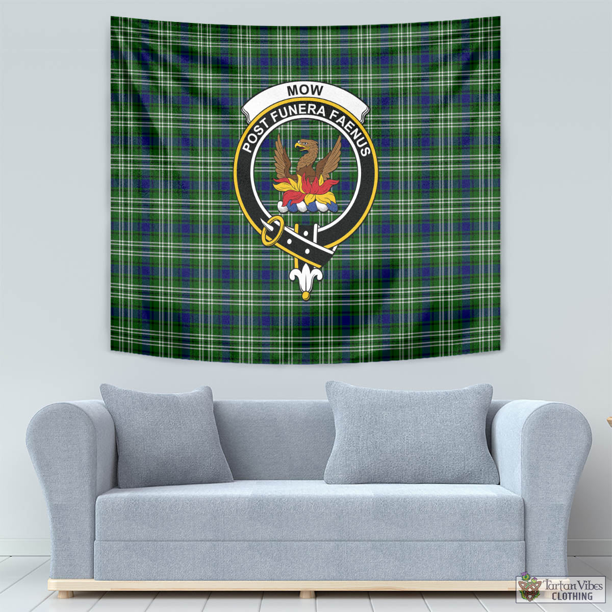 Mow Tartan Tapestry Wall Hanging and Home Decor for Room with Family Crest - Tartan Vibes Clothing