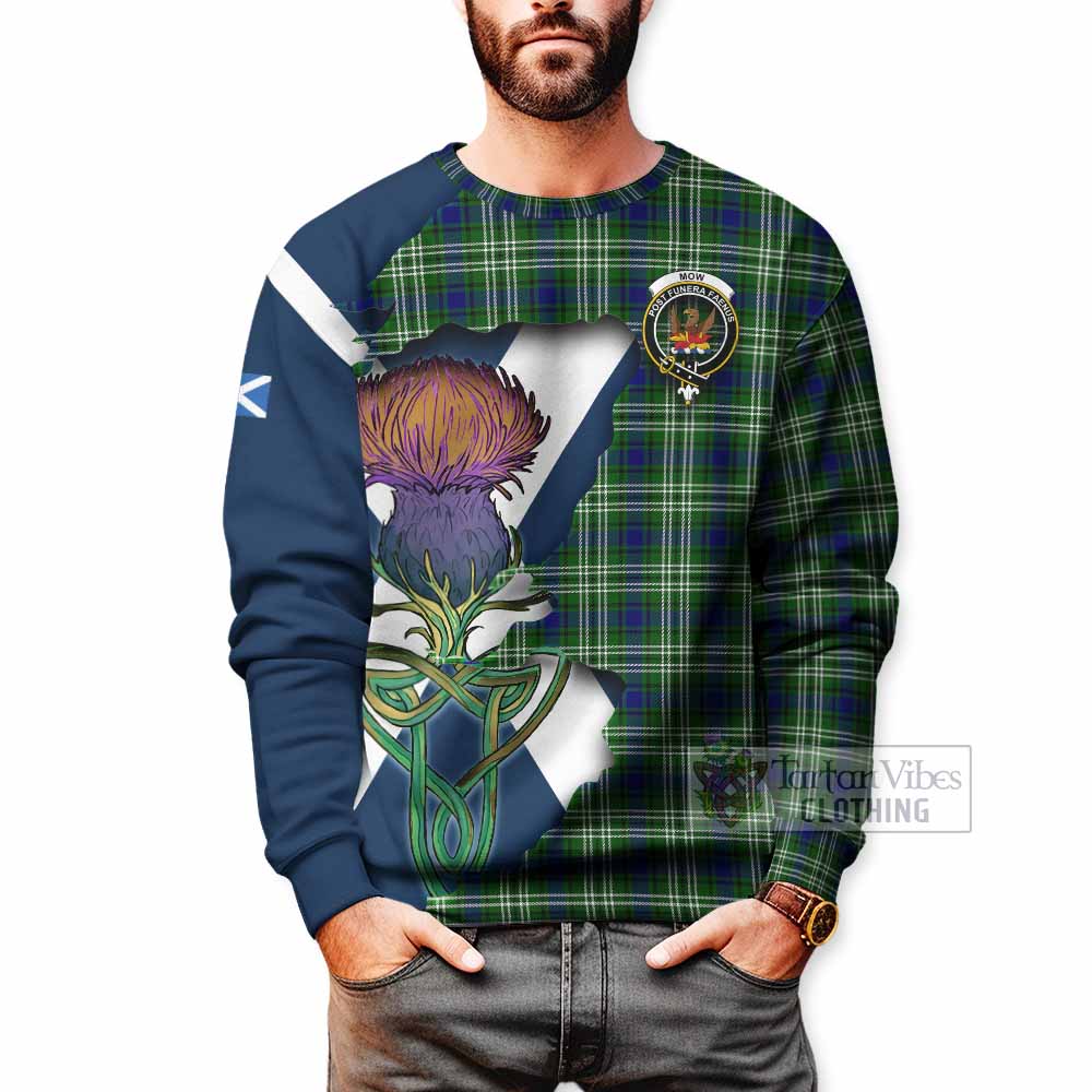 Mow Tartan Family Crest Sweatshirt Scottish Thistle Celtic Inspired - Tartan Vibes Clothing