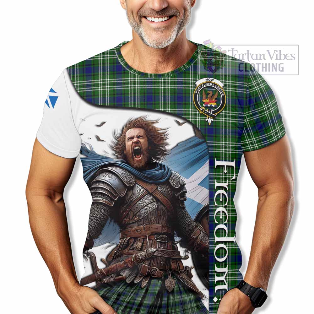 Mow Crest Tartan T-Shirt Inspired by the Freedom of Scottish Warrior