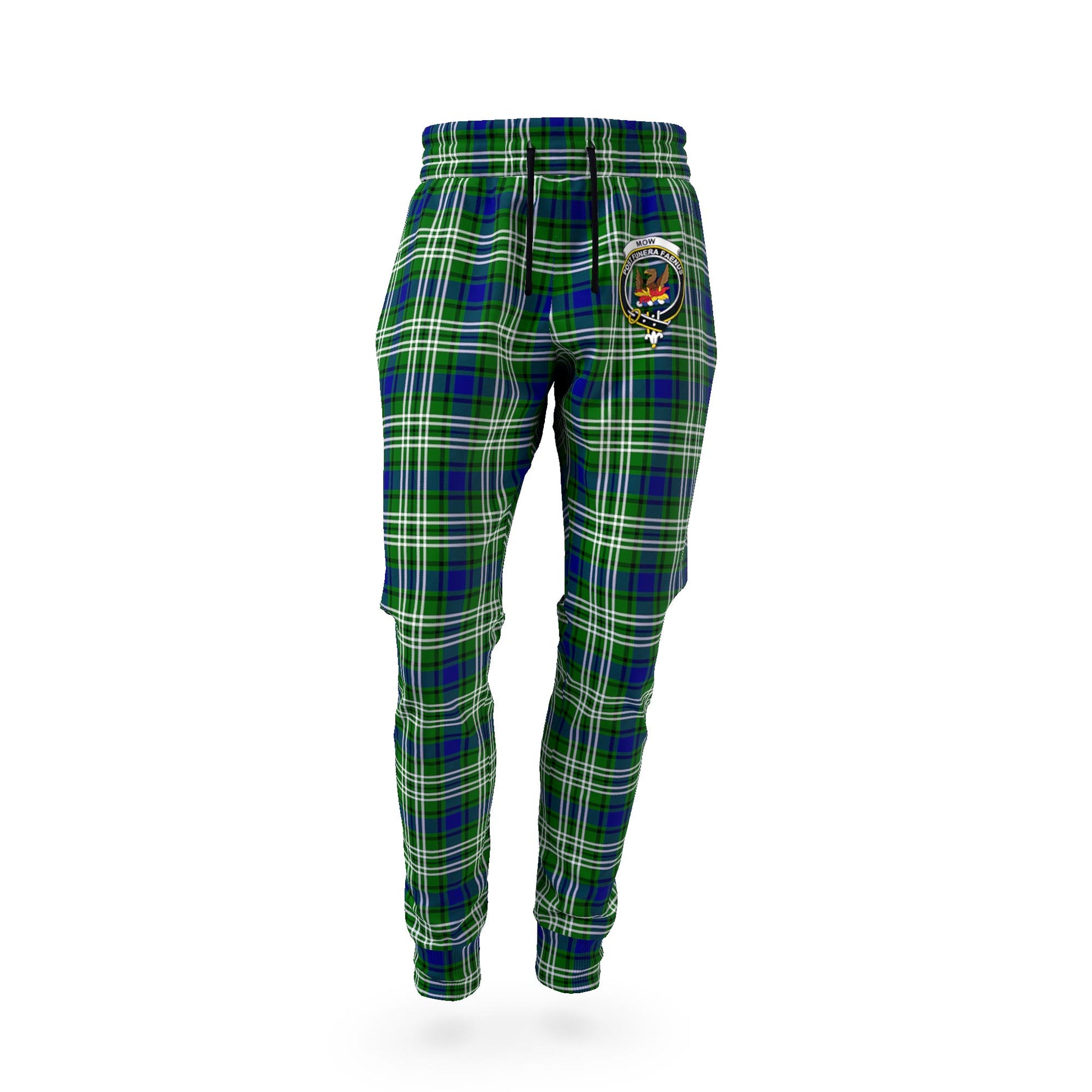 Mow Tartan Joggers Pants with Family Crest - Tartan Vibes Clothing