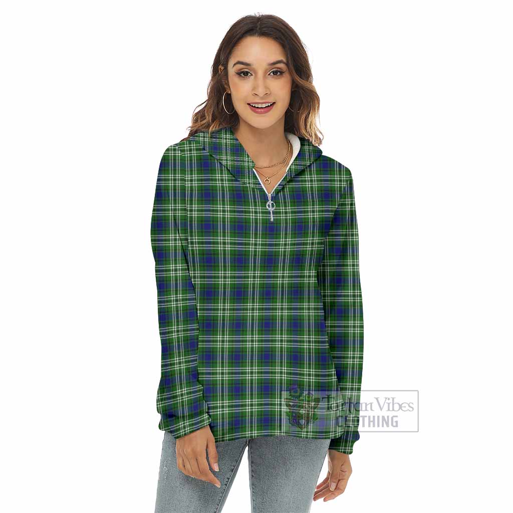 Mow Tartan Women's Borg Fleece Hoodie with Half Zip - Tartan Vibes Clothing