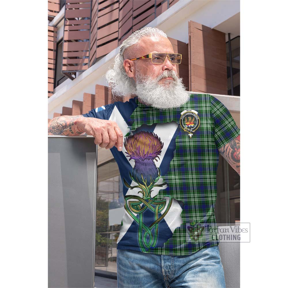 Tartan Vibes Clothing Mow Tartan Family Crest Cotton T-shirt Scottish Thistle Celtic Inspired