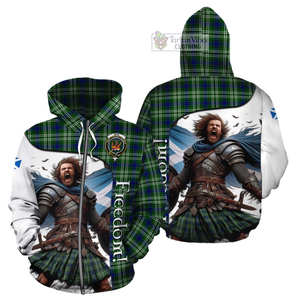Tartan Vibes Clothing Mow Crest Tartan Cotton Hoodie Inspired by the Freedom of Scottish Warrior