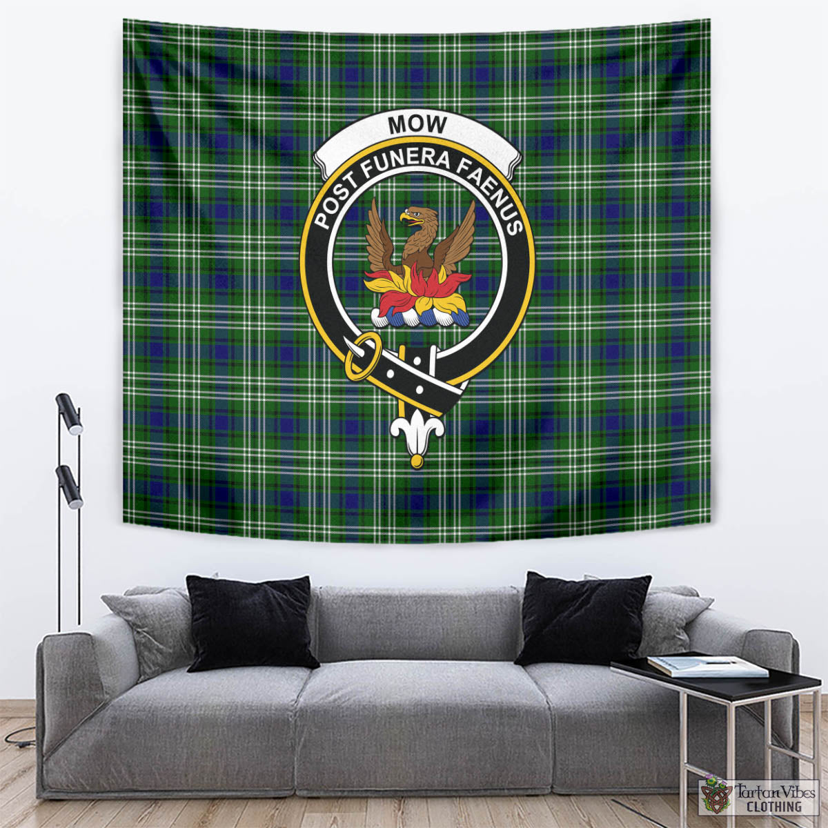 Mow Tartan Tapestry Wall Hanging and Home Decor for Room with Family Crest - Tartan Vibes Clothing