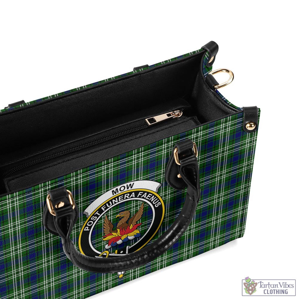 Tartan Vibes Clothing Mow Tartan Luxury Leather Handbags with Family Crest