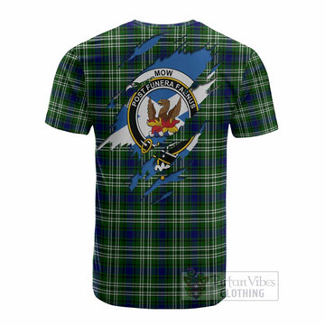 Mow Clan Crest In Me Tartan Cotton T-shirt Scotland Flag Style
