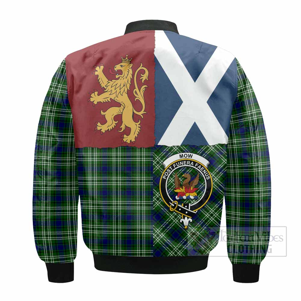 Mow Crest Tartan Bomber Jacket with Lion Rampant Saltire Style