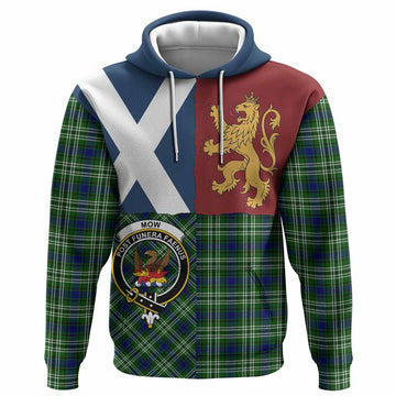 Mow Crest Tartan Hoodie with Lion Rampant Saltire Style