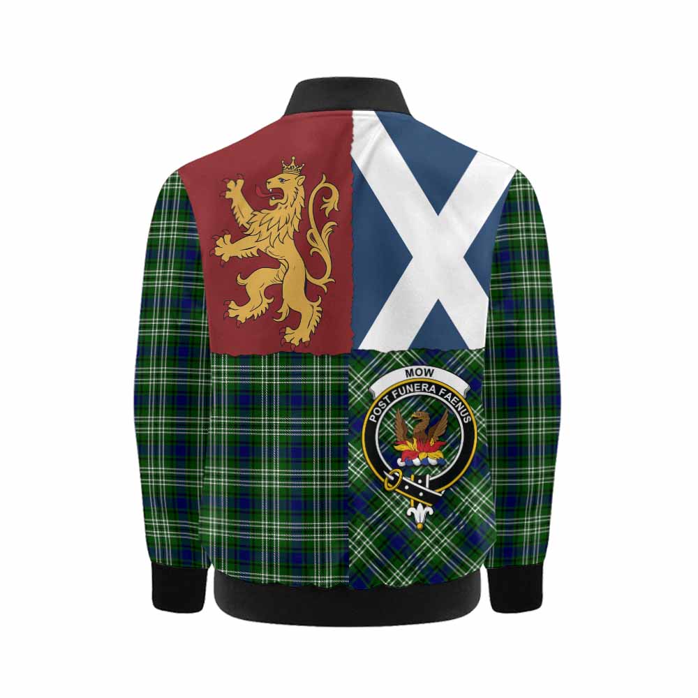 Mow Crest Tartan Kid Bomber Jacket with Lion Rampant Saltire Style - Tartan Vibes Clothing