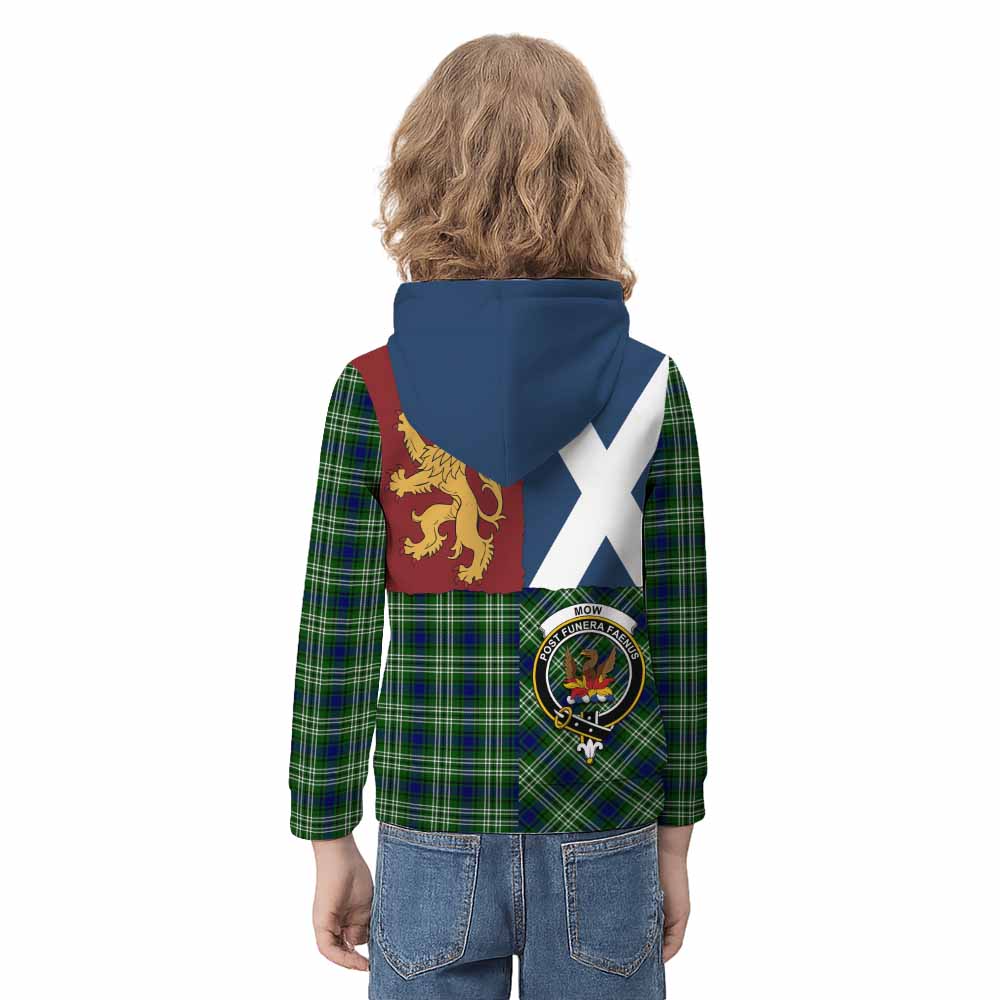 Mow Crest Tartan Kid Hoodie with Lion Rampant Saltire Style - Tartan Vibes Clothing
