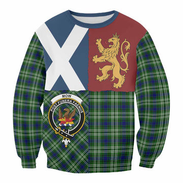 Mow Crest Tartan Sweatshirt with Lion Rampant Saltire Style