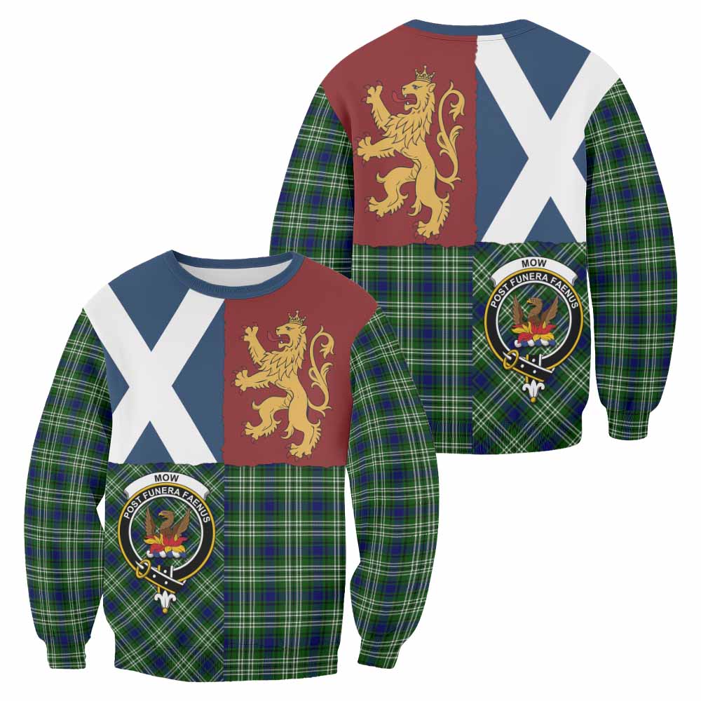 Mow Crest Tartan Sweatshirt with Lion Rampant Saltire Style