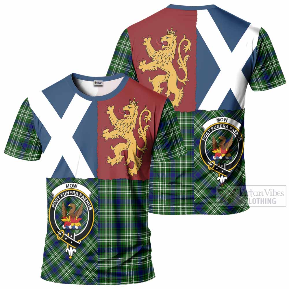 Mow Crest Tartan T-Shirt with Lion Rampant Saltire Style