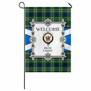 Mow Family Crest Tartan Welcome Garden Flag Saltire Harmony Style