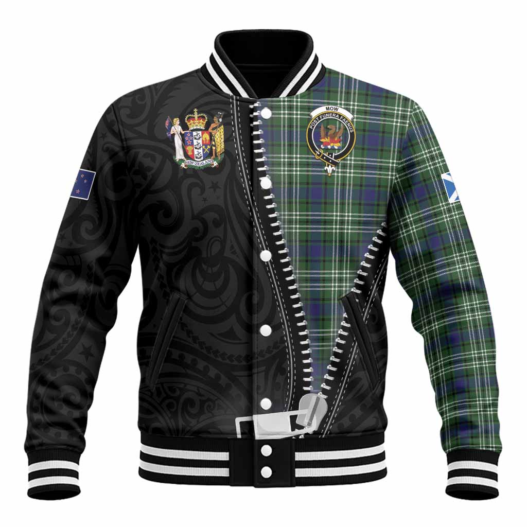 Mow Tartan Baseball Jacket New Zealand Pattern Unique Zipper Stylized