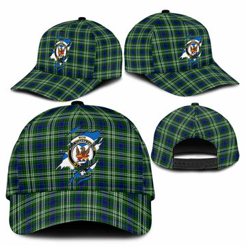 Mow Tartan Classic Cap with Family Crest In Me Style