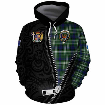 Mow Tartan Cotton Hoodie New Zealand Pattern Unique Zipper Stylized