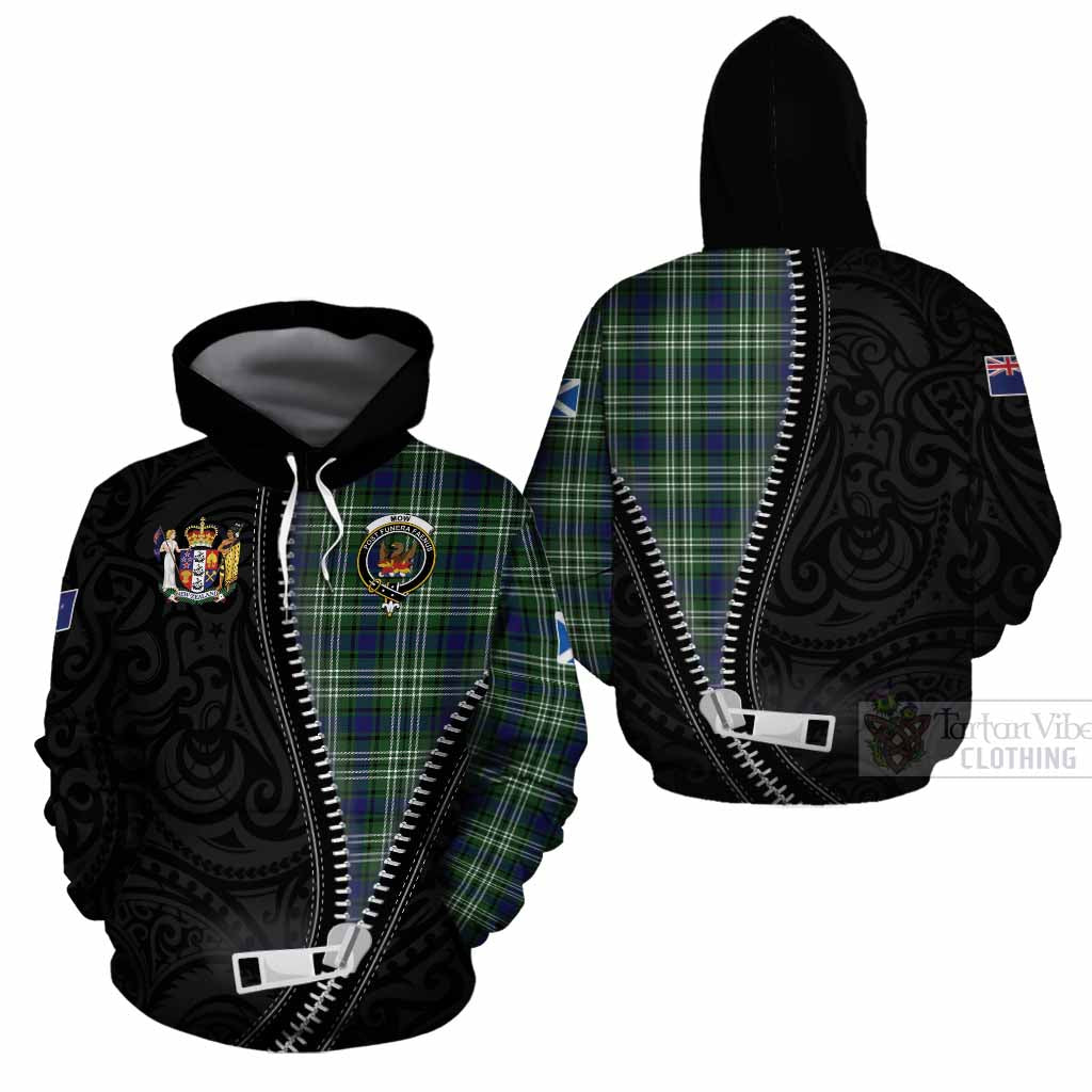 Mow Tartan Cotton Hoodie New Zealand Pattern Unique Zipper Stylized