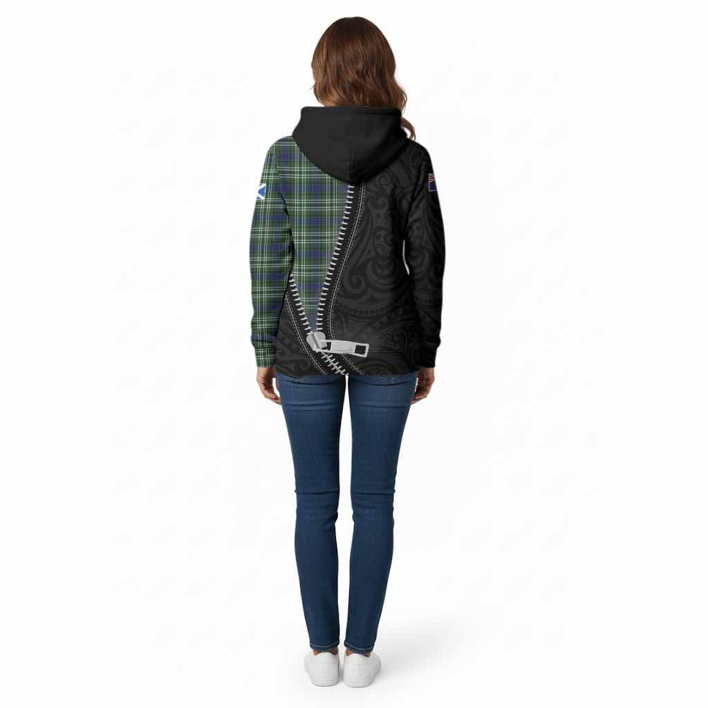 Mow Tartan Cotton Hoodie New Zealand Pattern Unique Zipper Stylized