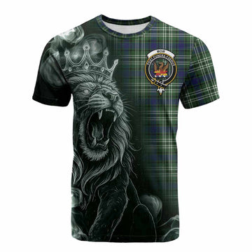 Mow Tartan Cotton T-shirt Roaring Lion Heritage