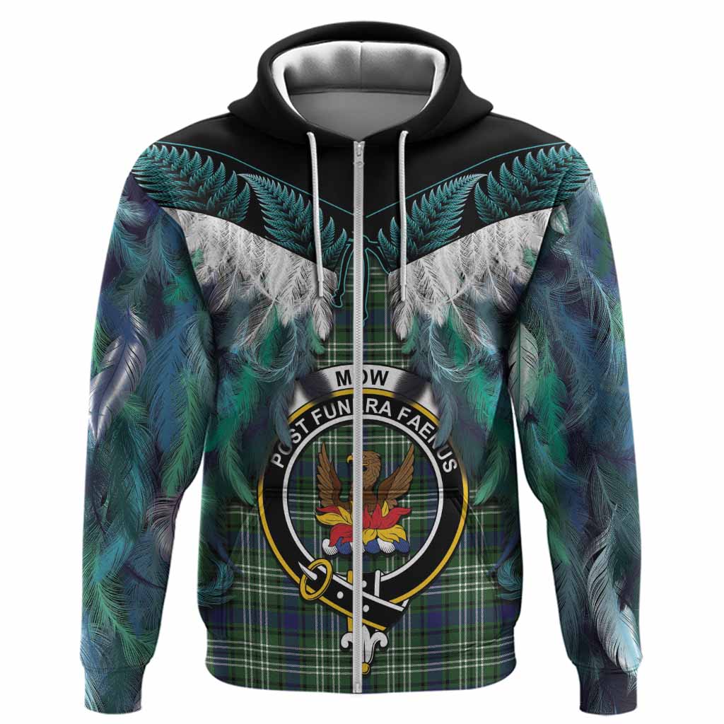 Mow Tartan Crest Hoodie New Zealand Maori Korowai Cloak