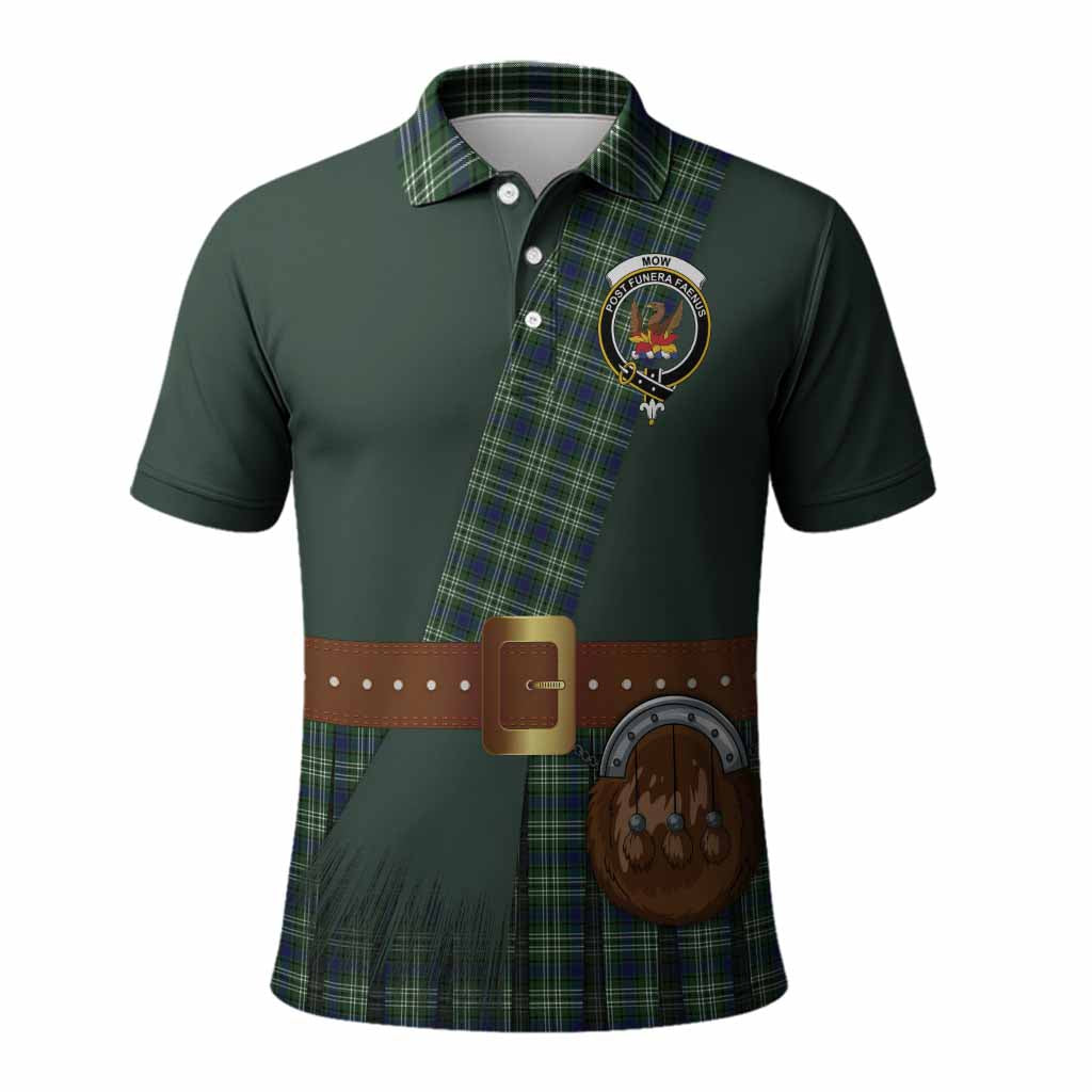 Mow Tartan Crest Polo Shirt Kilt Costume Style