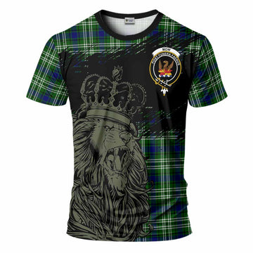 Mow Tartan Crest T-Shirt Crowned Lion Heritage Style