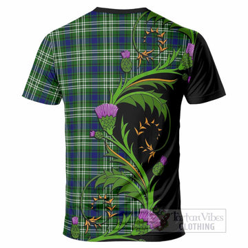 Mow Tartan Crest T-Shirt Scottish Thistle Pride Heritage Art