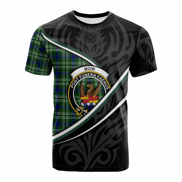 Mow Tartan Family Crest Cotton T-shirt Celtic Scottish Thistle Floral