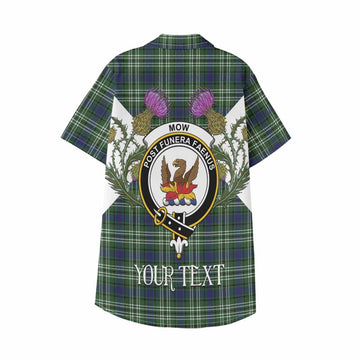 Mow Tartan Family Crest Kid Hawaiian Shirt Scottish Burns Night Thistle Floral