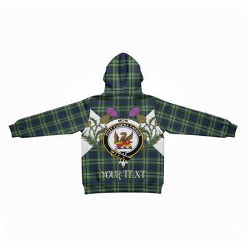 Mow Tartan Family Crest Kid Hoodie Scottish Burns Night Thistle Floral