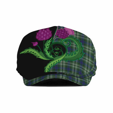 Mow Tartan Flat Cap, Jeff Cap Traditional Scottish Thistle