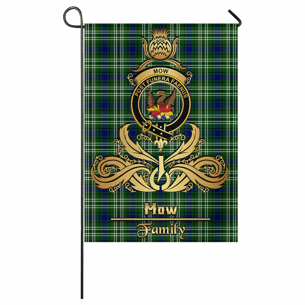 Mow Tartan Garden Flag with Highland Thistle Cherish Family Crest Style - Tartan Vibes Clothing